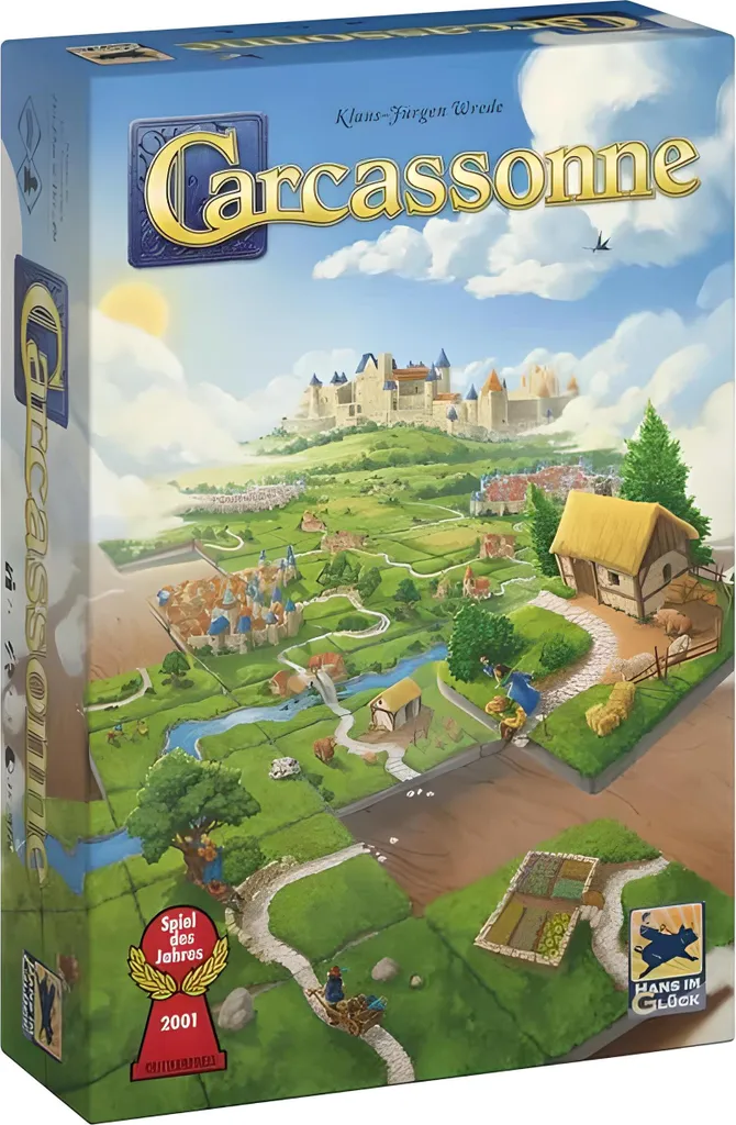 Carcassonne Nouvelle Édition : Jeu avec Extensions Rivière et Abbé Inclus