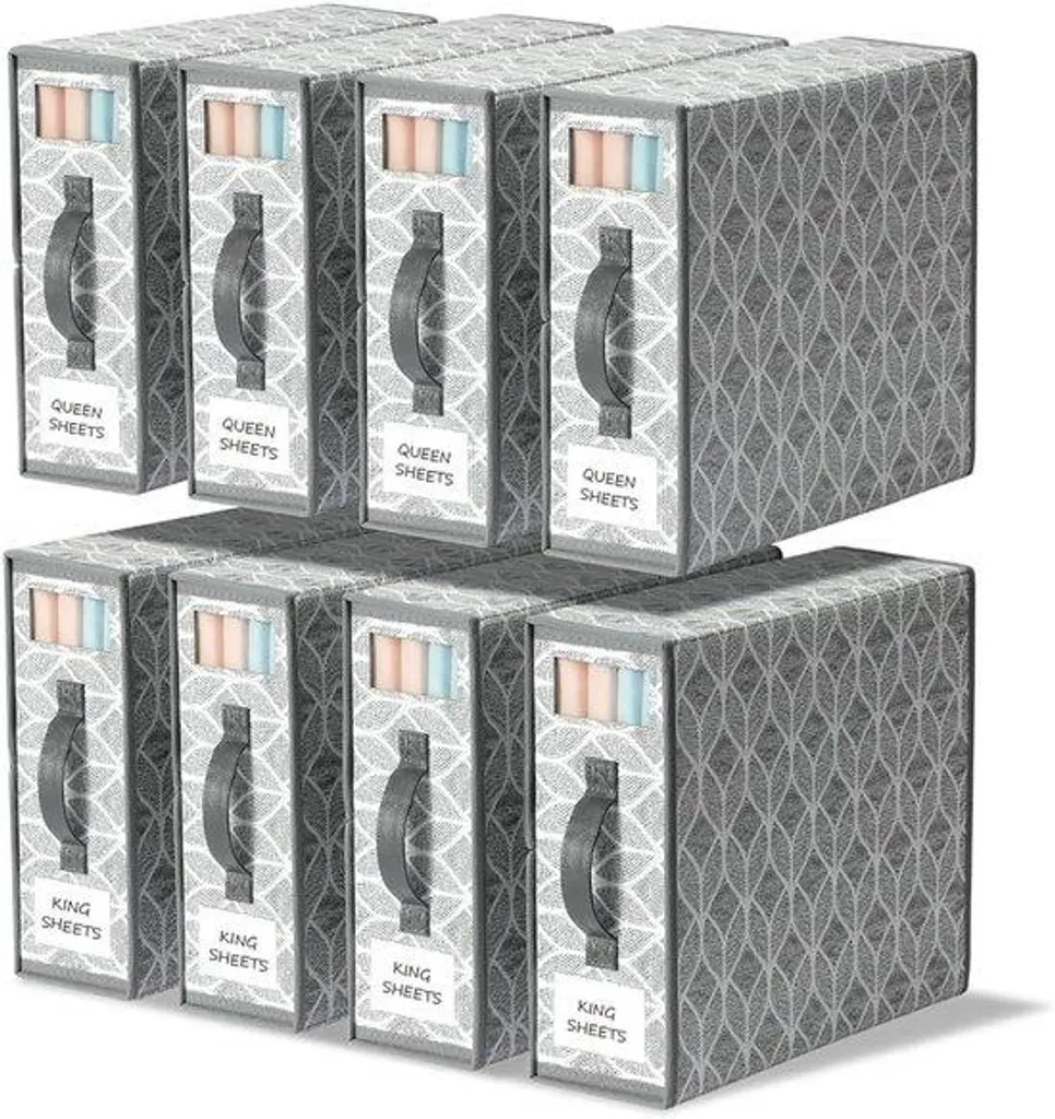 Organiseur de lit pour optimiser l'armoire pliante, 8 bacs de tri net