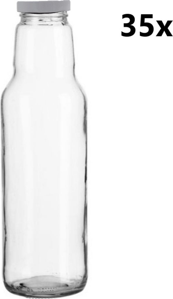 Lahev na džus 750 ml SOK čirá 35 ks VČETNĚ BÍLÝCH VÍČEK, Obrázek produktu 