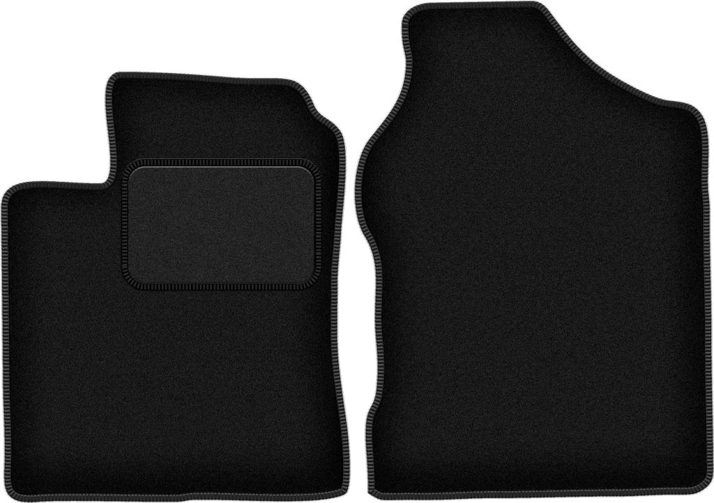 Velours-Fußmatten Vorne passend für Daihatsu Trevis (Schrägheck, Bj. 2006-2009) – schwarz, passgenau, mit Befestigungen set 2 Stk. - STANDARD
