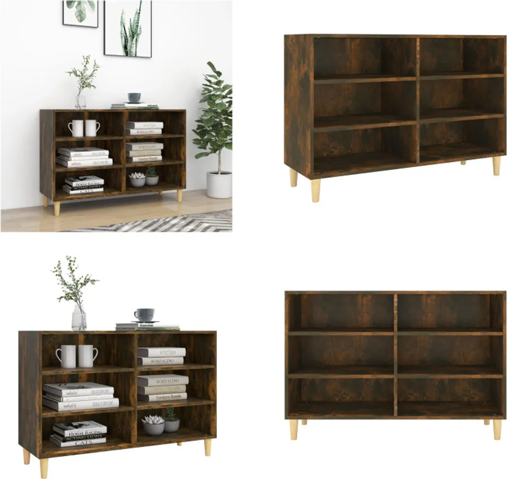 Credenza vidaXL 103,5x35x70 cm Rovere Fumo | Mobile Salvaspazio