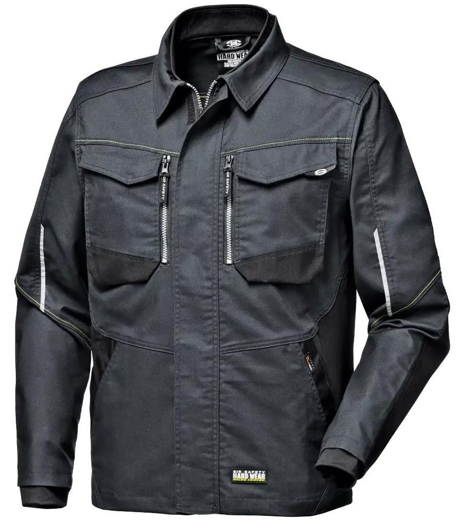 Sir Safety Arbeitsjacke Herren aus Stretch-Canvas, winddicht, mit Cordura -Ellbogenverstärkung, XL+, Grau