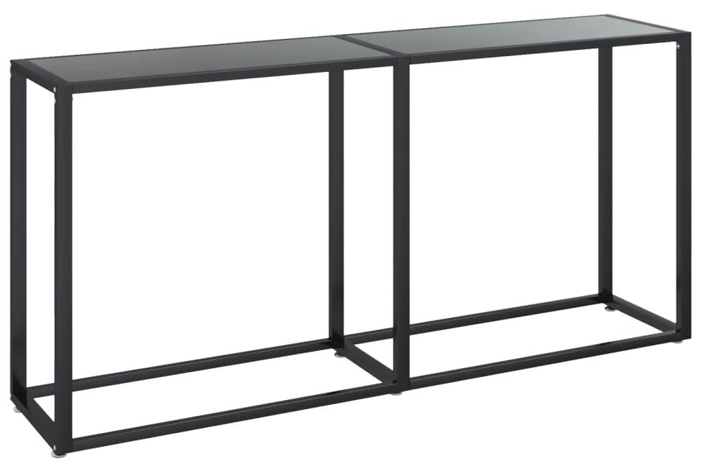 vidaXL Konsolentisch Schwarz 160x35x75,5 cm Hartglas Produktbild 