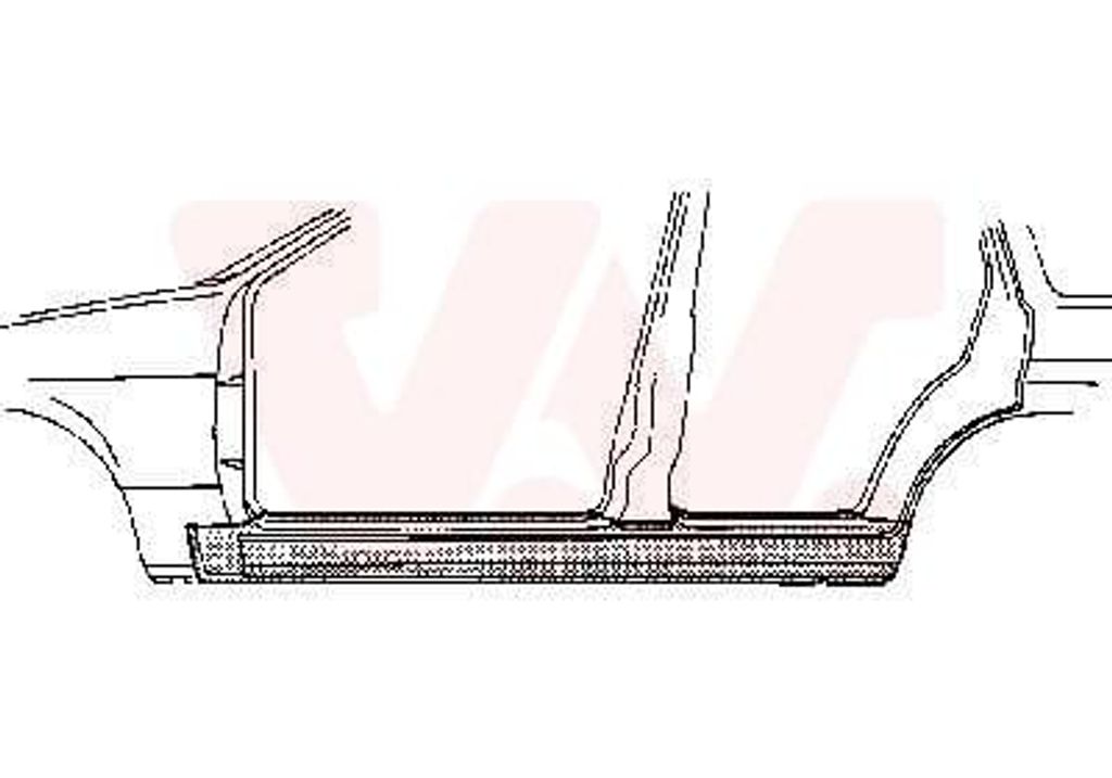 VAN WEZEL 1820104 Schweller Reparaturblech Einstiegblech Rechts für FORD SIERRA (GBG, GB4) SIERRA Schrägheck (GBC, GBG) SIERRA Schrägheck (GBC)