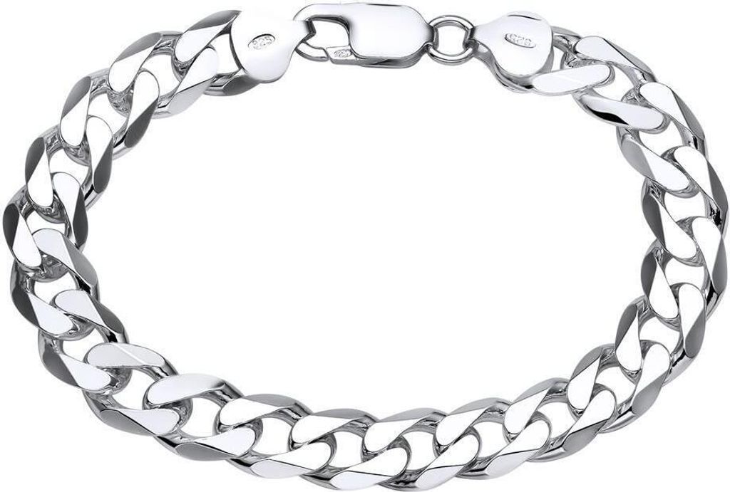 JEWLIX | Herren Panzerkette Armband 925 Sterling Silber 9mm Breit 19cm