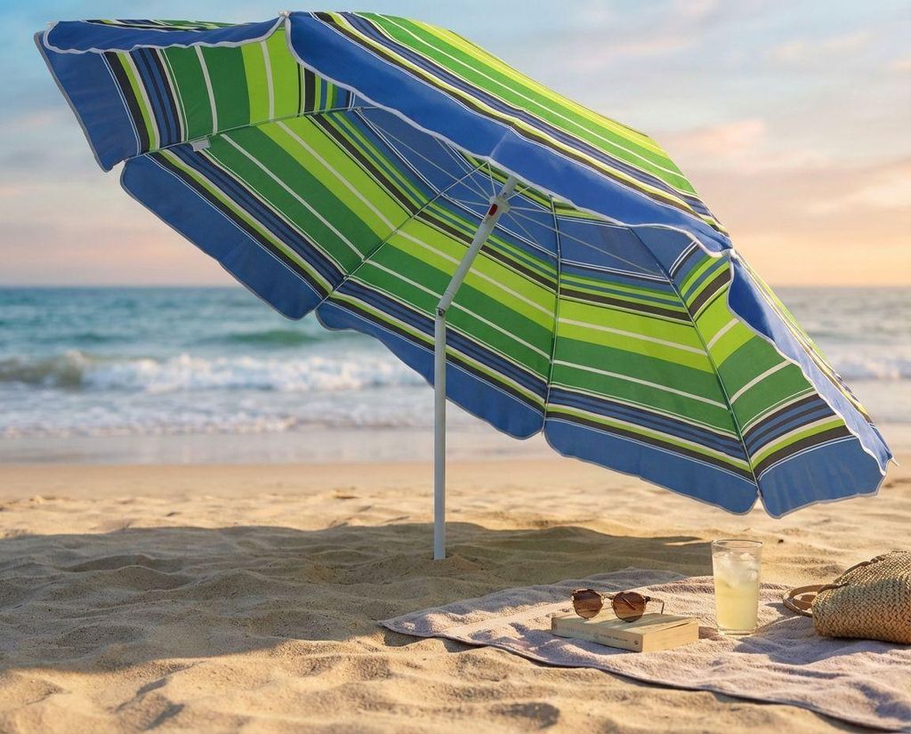 Milani Home - ombrellone da spiaggia diametro 1,8 m con Immagine del prodotto 