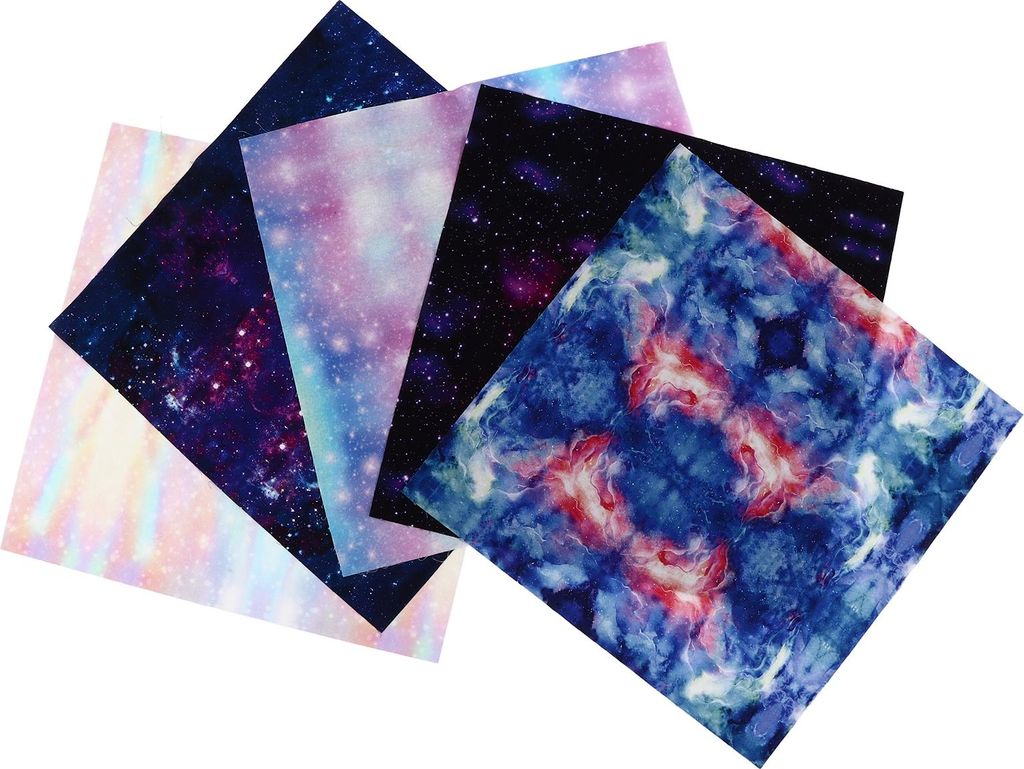 5pcs Quilt Stoff DIY Produktion bequemer Textur gedruckter Quadrate