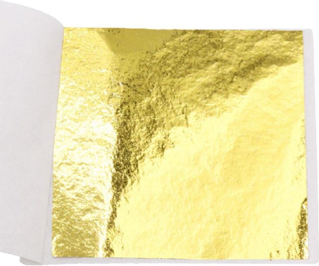 100 Blatt Doppelgold-DIY-Folienblattpapier, essbare Produktbild 