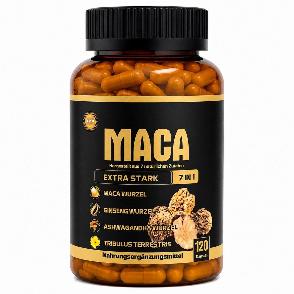 BPV® MACA extra stark (120 Kapseln) - BEST MACA- 7 IN 1 Produktbild 