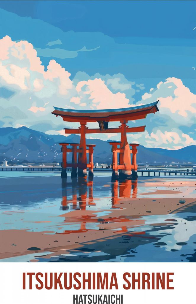 Plakat 40x60cm Itsukushima-Schrein, Hatsukaichi