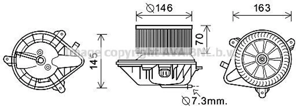 PRASCO CN8292 Moteur de Ventilateur Habitacle pour Berlingo et Partner