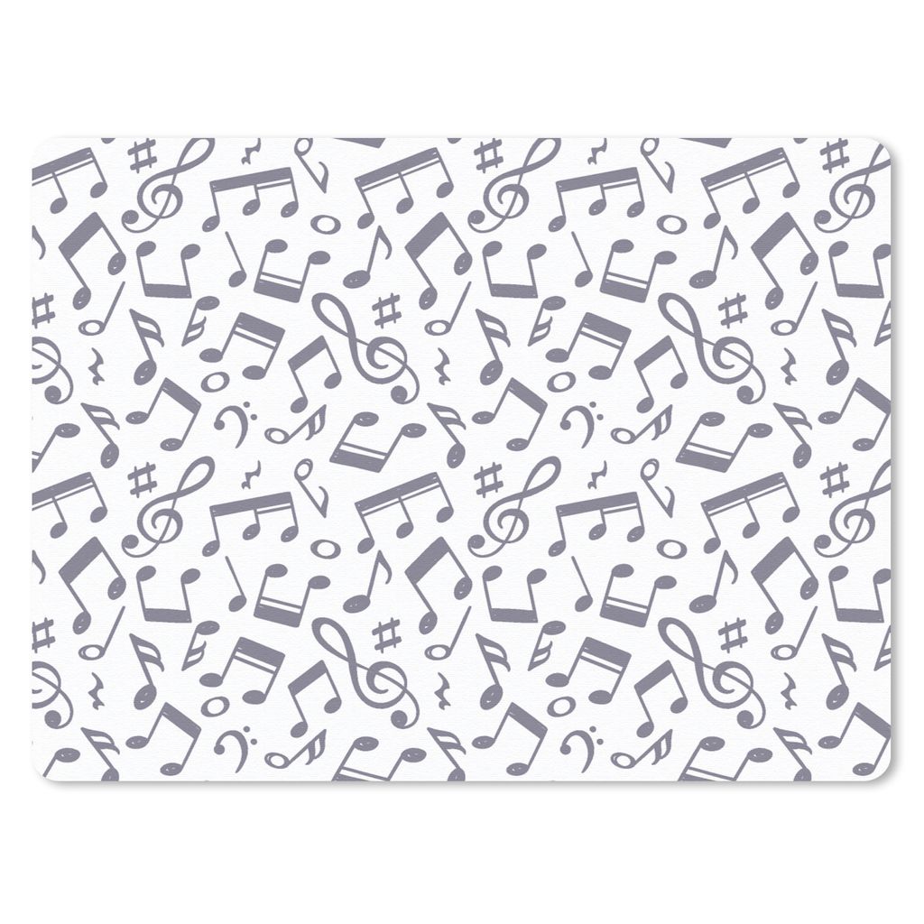 MuchoWow Mauspad Mousepad Musiknoten - Muster - Musik 23x19 cm - Mousepads - Maus Mat - Pad - Mausunterlage - Schreibtischunterlage - Mauspad
