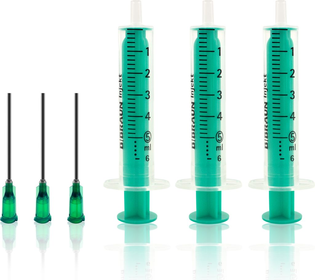 Spritzen Set 3 Stück inkl. 3 stumpfe Kanülen - 5ml Produktbild 