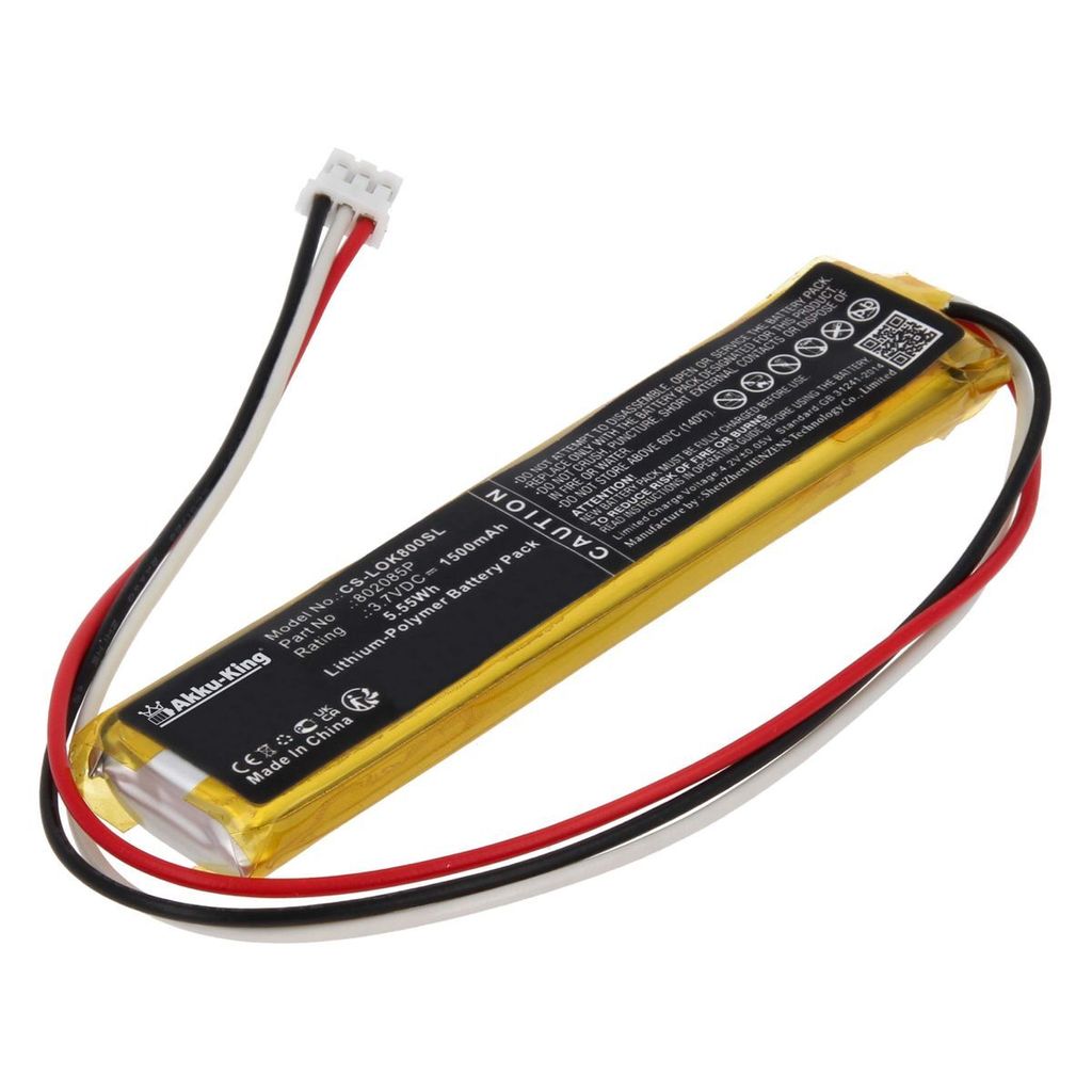 Akku kompatibel mit Logitech 802085P - Li-Polymer 1500mAh - für K800