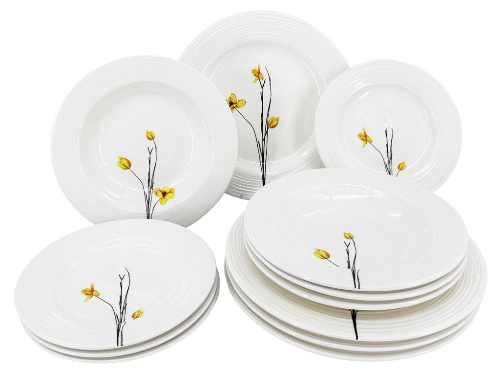 Croft Spring 12-teiliges Porzellan-Teller-Set
