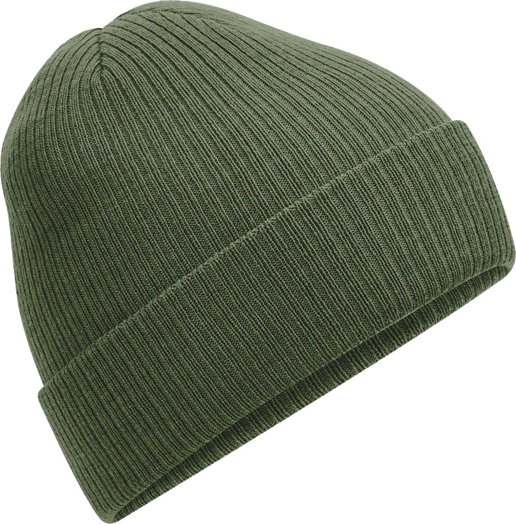 Beechfield - Mütze für Herren/Damen Uni, gerippt, Polylana BC7012 (Einheitsgröße) (Olivgrün)
