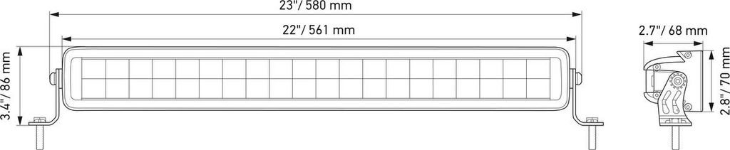 Hauptscheinwerfer 24 V LED HELLA BLACK MAGIC universell für diverse Fzg.