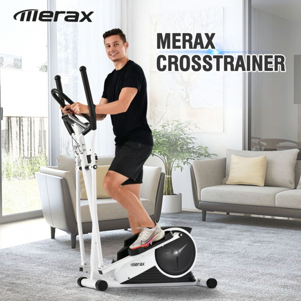 Merax Crosstrainer Ellipsentrainer LCD-Display Fitness Tragbarer Heimübungen DE 