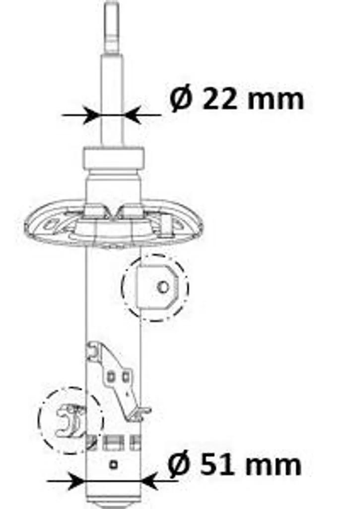 Amortisseur KYB 3338060 Excel-G pour Citroën C3 OE 9812428680