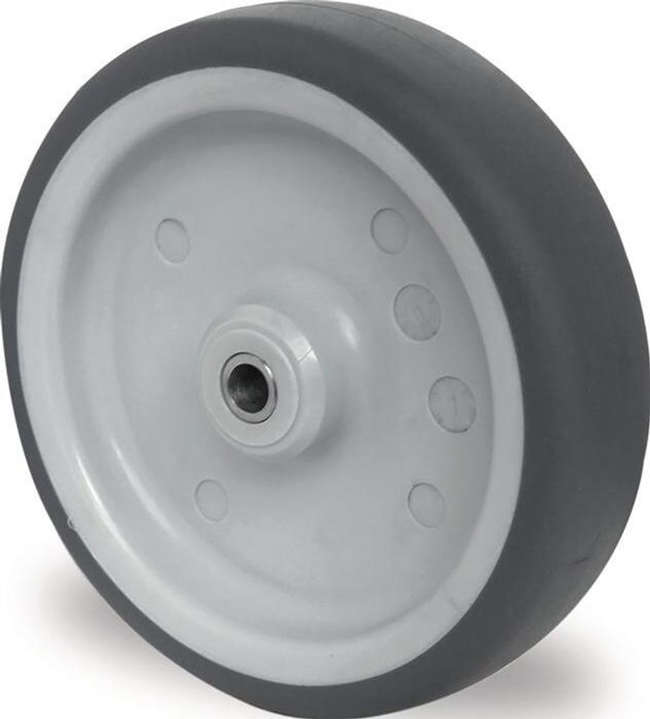 Ersatzrad Rad- 100 mm Tragfhigkeit 100 kg TPE grau Achs- 8 mm Nabenlnge 36 mm