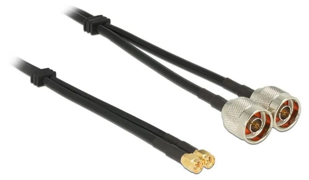 DELOCK HF Kabel 2x SMA -> 2x N St/St 5.00m
