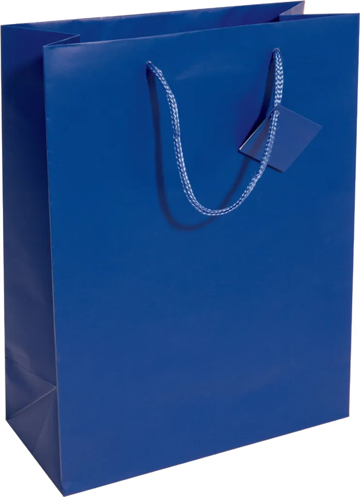 Sac Cadeau Bleu Outremer Mat Sigel GT504 Petit Format de Luxe
