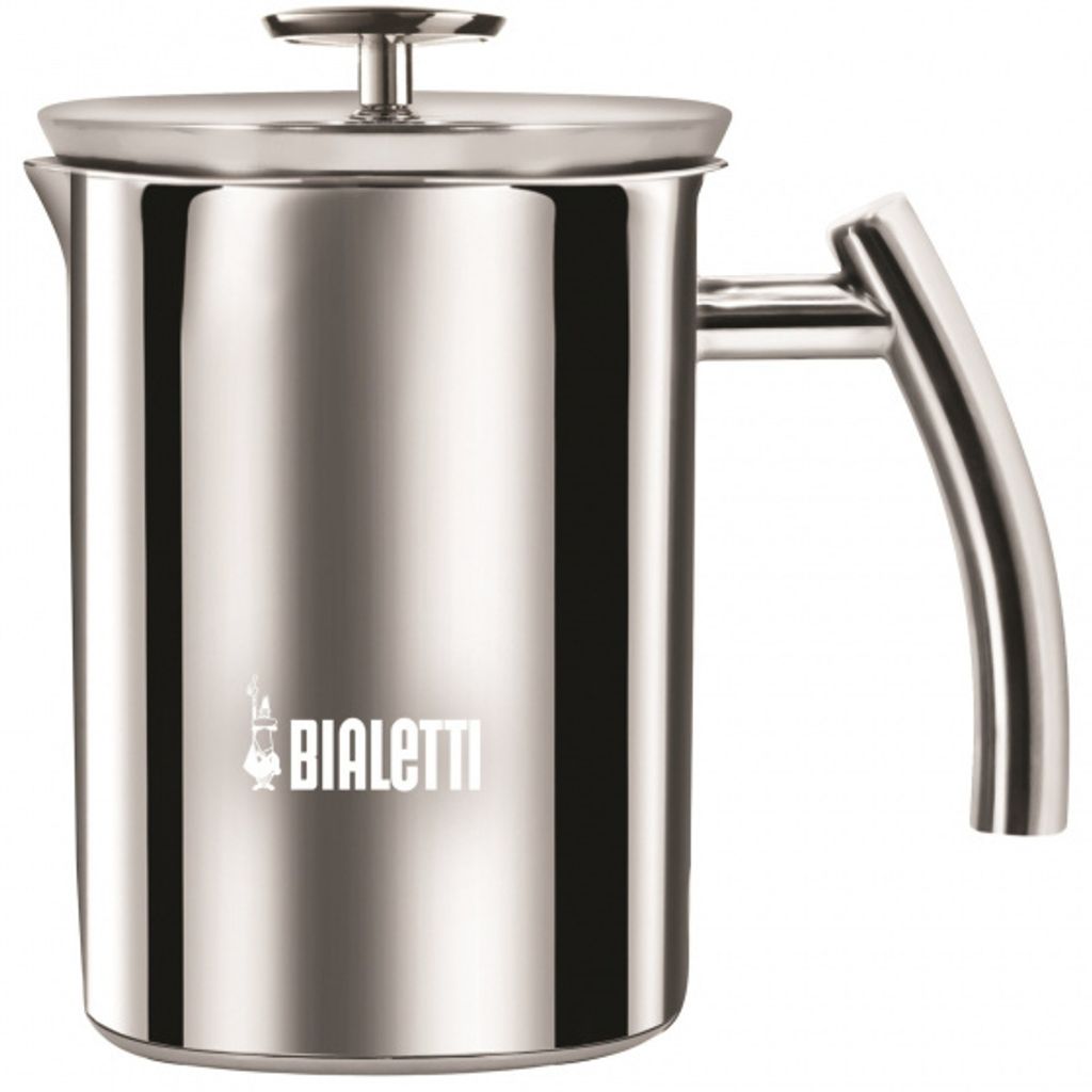 Bialetti Edelstahl Milchaufschäumer Milchschäumer Induktion Milchschaum silber
