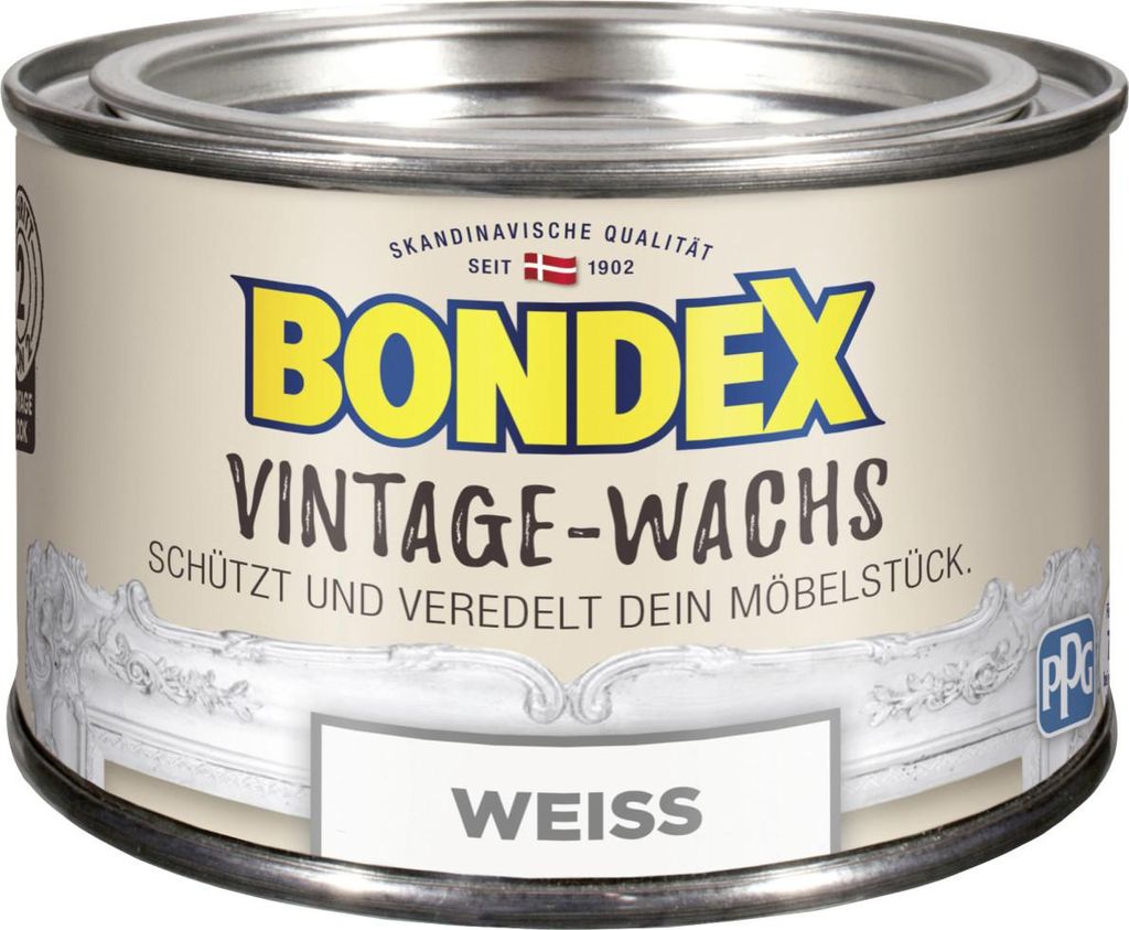 Bondex Vintage-Holzwachs kreideweiß 250 ml Produktbild 