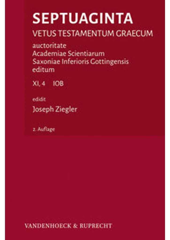 Septuaginta Band 11,4 : Édition critique indispensable du texte biblique