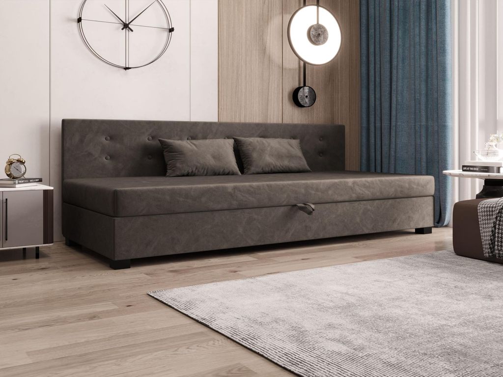 Einzelbett 80x195 AJKA BIZ 2 - dunkelbraun