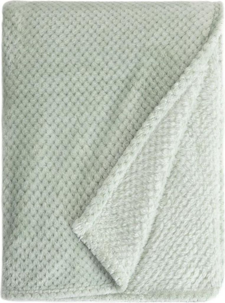 HOMLA NOAH dicke Reiskorn-Decke Pistazie 150x200 cm Produktbild 