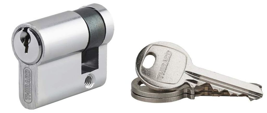 Thirard Halbzylinder Eco 30 x 10 mm vernickelt