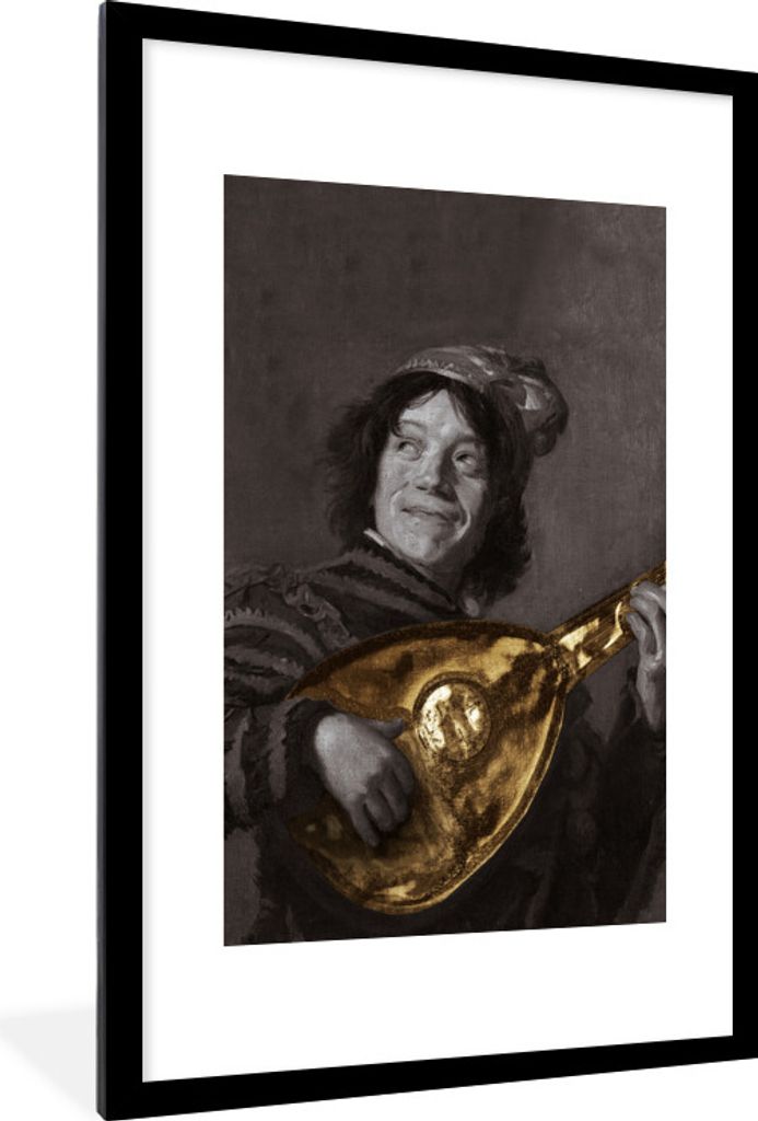 MuchoWow® MuchoWow® Gerahmtes Poster Der Lautenspieler - Produktbild 