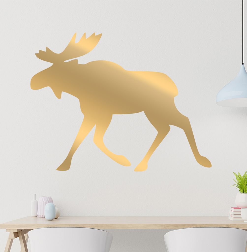 Elch Wandtattoo in 6 Größen - Wandaufkleber Wall Sticker - Dekoration, Küche, Wohnzimmer, Schlafzimmer, Badezimmer