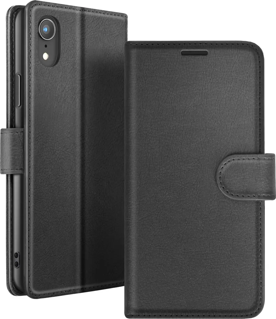 Custodia Zanaé iPhone XR Portafoglio Nera | Cover Magnetica Anti-Caduta