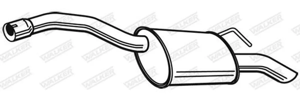 Silencieux arrière WALKER 24128 pour réduire le bruit sur Ford Mondeo S-Max