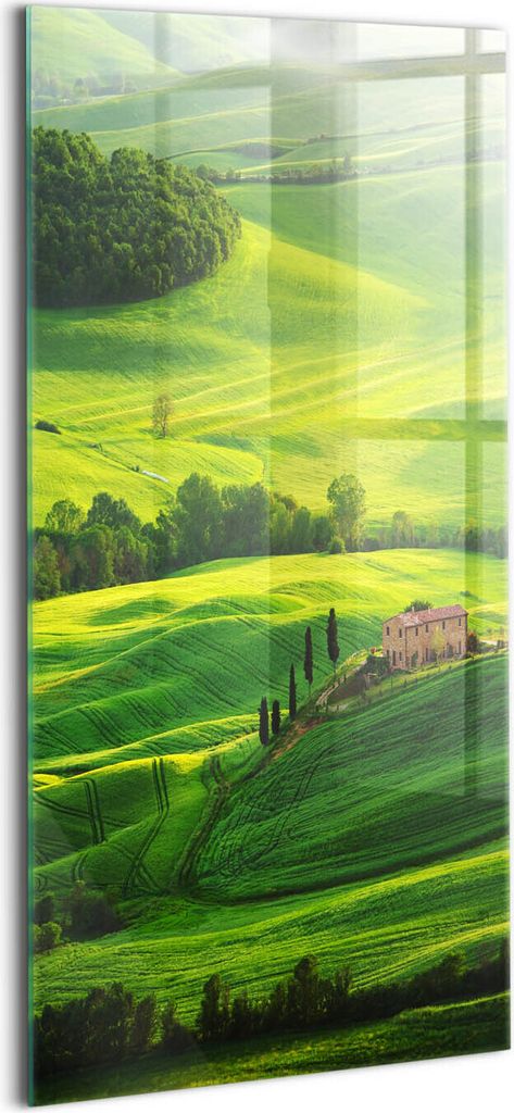 Designer Glasbild - Wandbild - Glas Bild - 70x140 cm - Wunderschöne Naturlandschaft Italiens