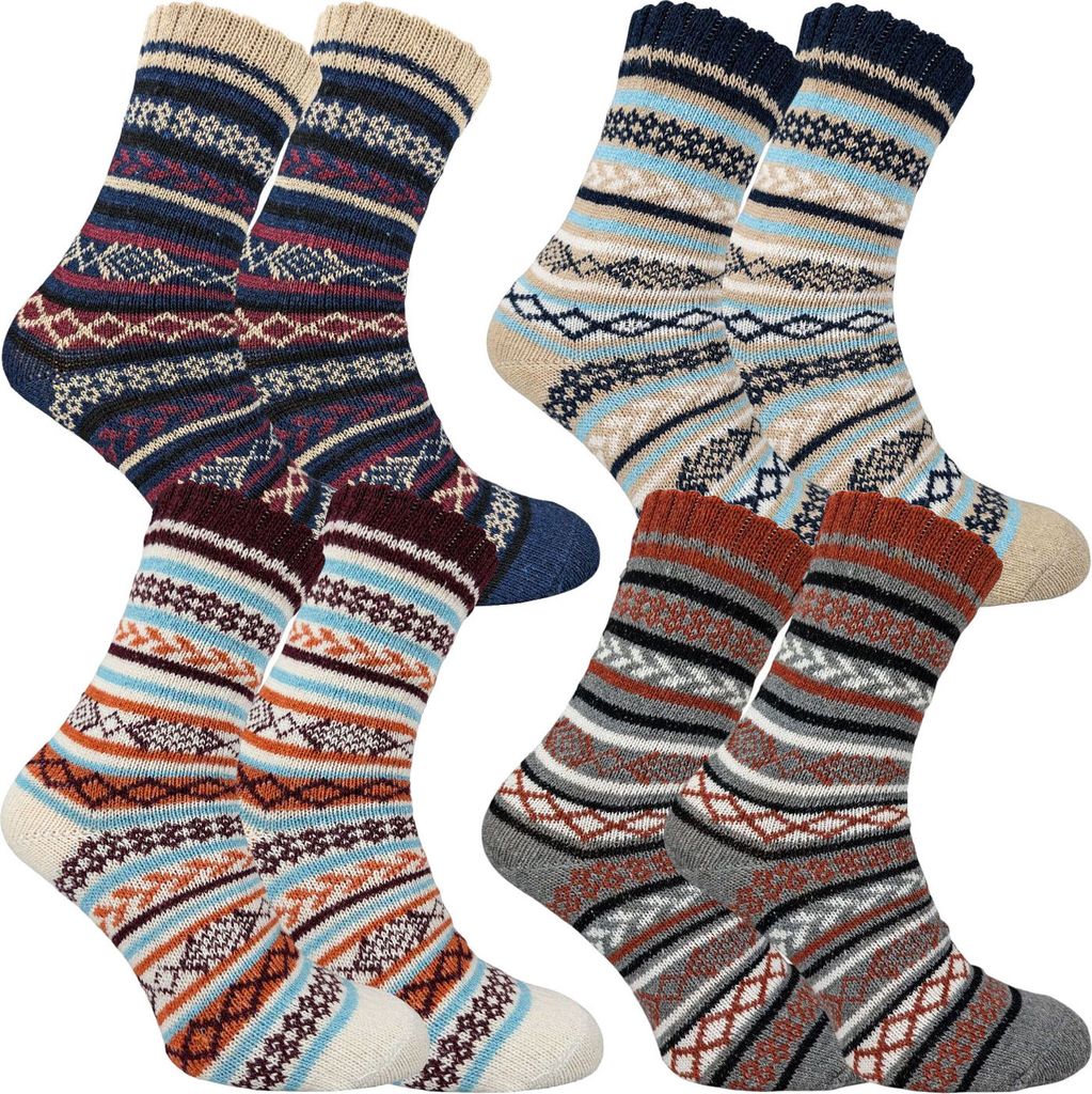 Herren Socken 4 Paar Angora Thermo Warme Alltagssocken Produktbild 1