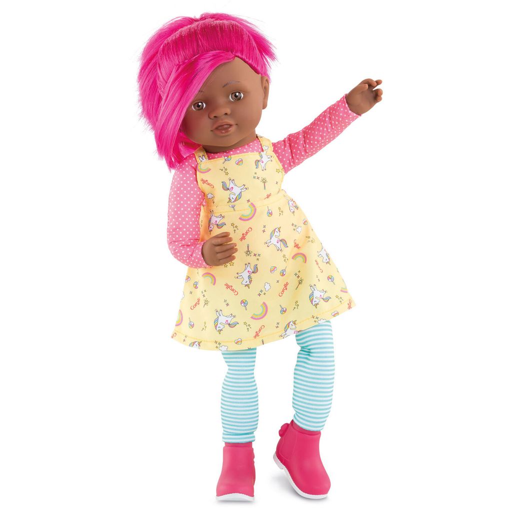 Corolle Rainbow Puppe Celena 40cm - Babypuppe mit Vanilleduft und rosa Haar