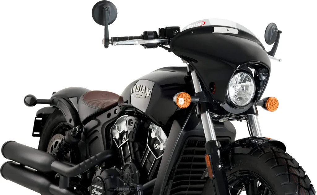 Bulle Sport Batwing SML Puig Fumé Clair pour Moto Indian Bobber