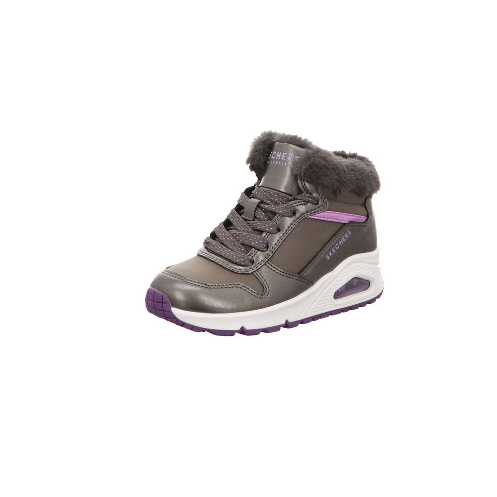 Skechers Mädchen-High-Top-Sneaker Uno Cozy on Air Grau-Metallic, Farbe:grau, EU Größe:35