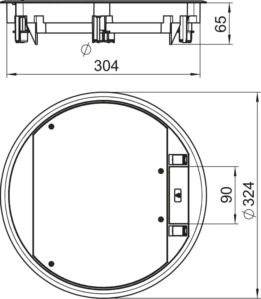 Insert d'appareillage GESR9-2U12T 7011 avec support de 12 modules OBO