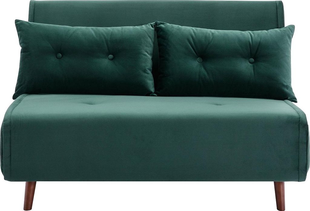 2-Sitzer Schlafsofa in Velours flaschengrün - URIBIA Produktbild 
