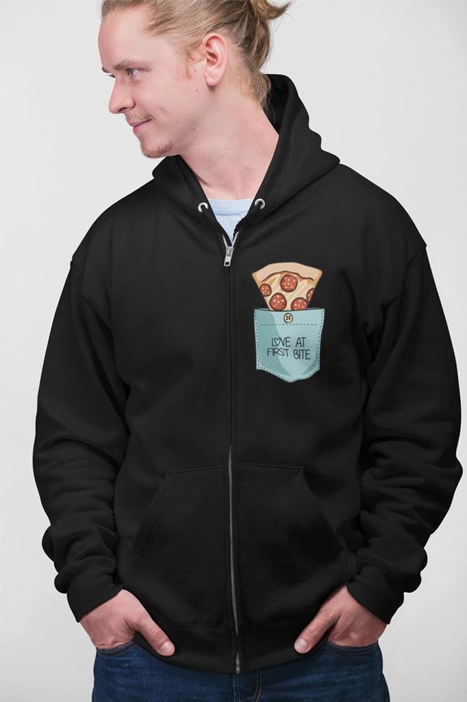 D&B Uni Hoodie ZIPPO00019 Love At Schwarz-Größe M