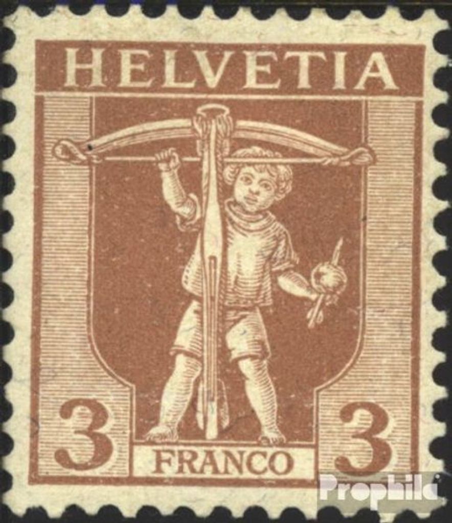 Briefmarken Schweiz 1907 Mi 96 postfrisch Tellknabe