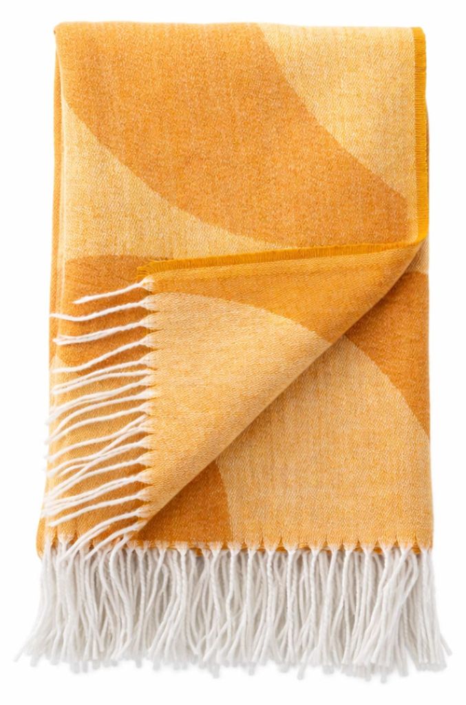 Dutch Decor Wohndecke Gewebt Swirl 140x180 cm Gelb Produktbild 
