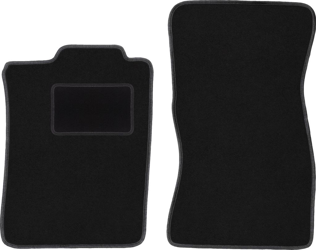 Velours-Fußmatten Vorne passend für Volkswagen Corrado (Coupe, Bj. 1988-1994) – schwarz, passgenau, mit Befestigungen set 2 Stk. - STANDARD