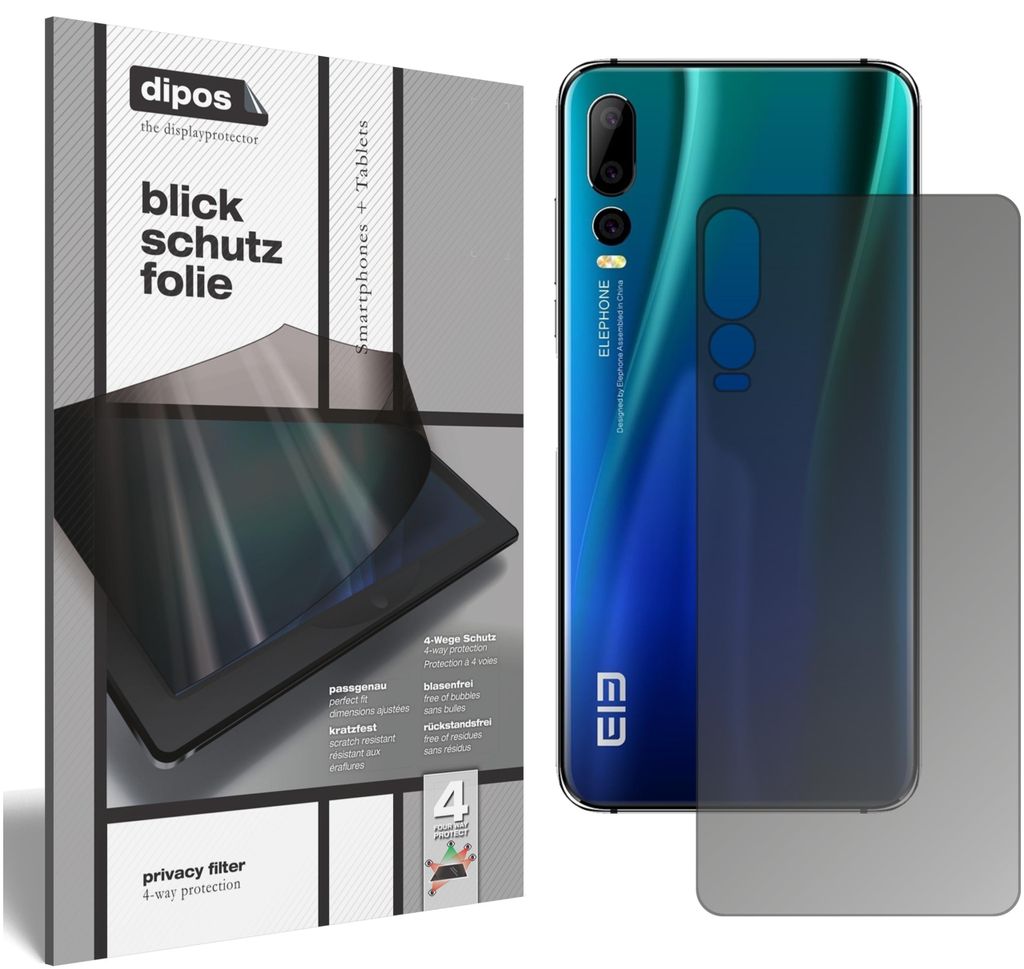 Schutzfolie für Elephone A5 Rückseite Blickschutzfolie matt Folie Display Schutz