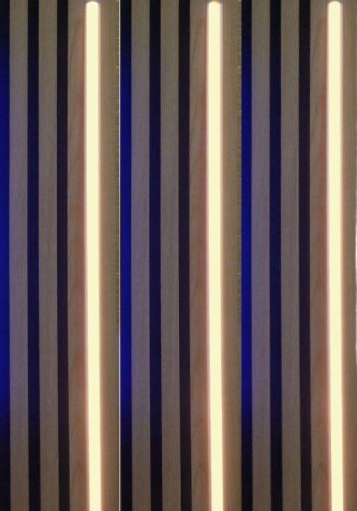 3529 LED Leuchte Akustik Paneel 4x50cm Netzteil Warm Weiß Produktbild 