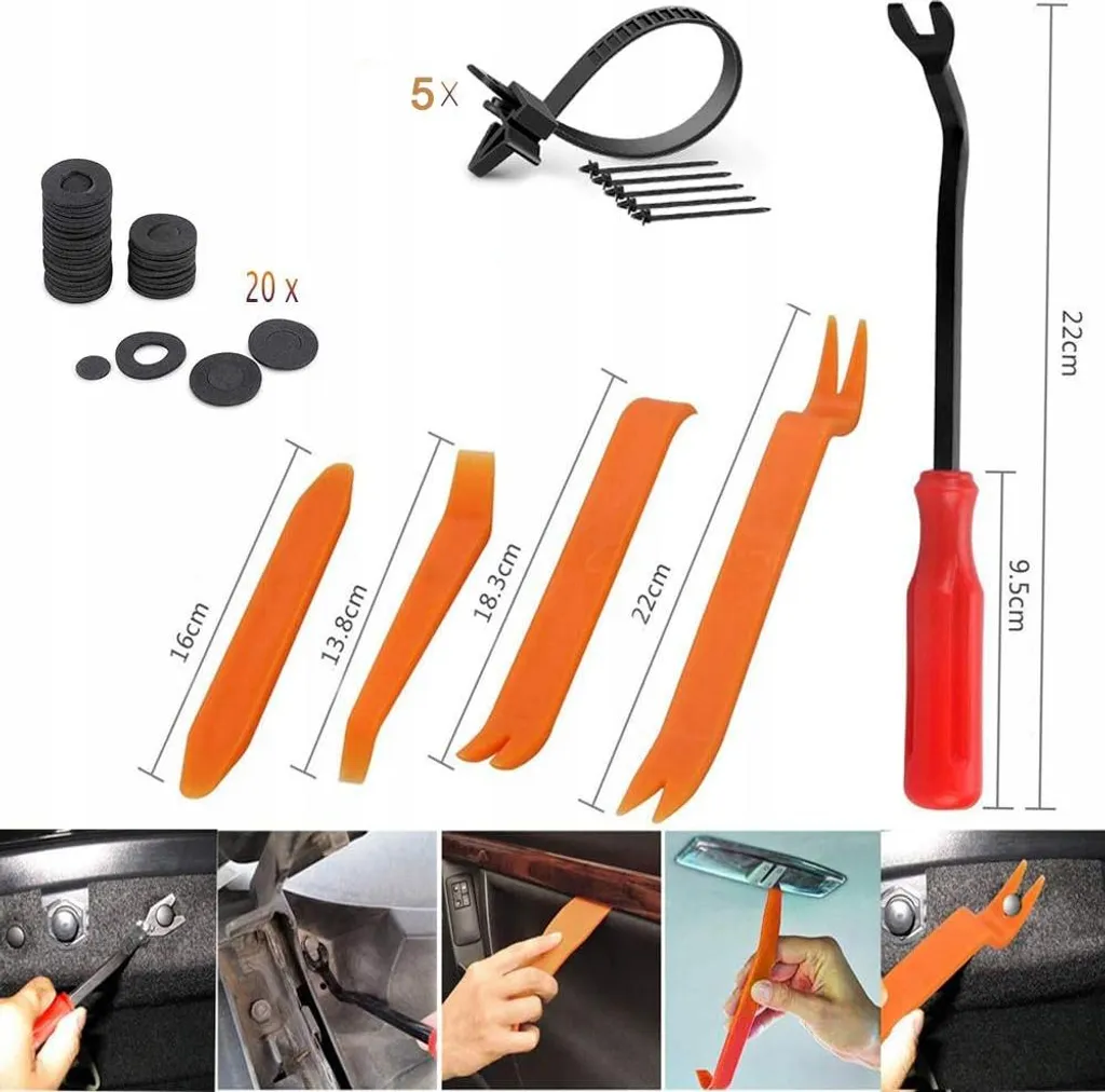 Kit 680 Clip Tappezzeria Auto Universali - Rivetti in Nylon per Carrozzeria - 3